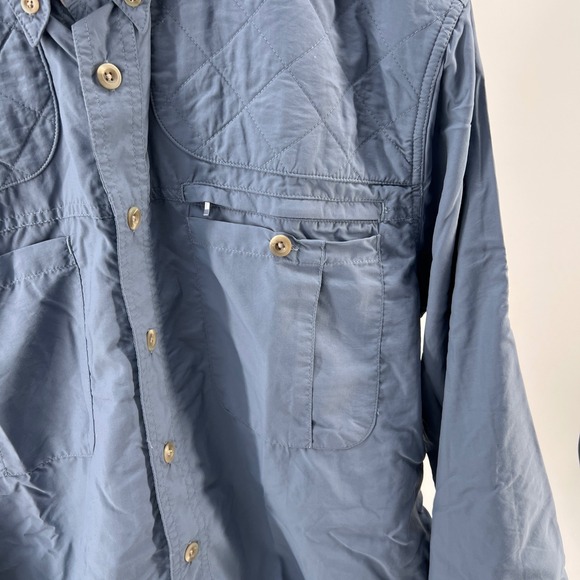 Cabelas Men Vented Hunting Shooting Shirt LT Tall Padded Quilted Shoulders Large - Picture 2 of 9